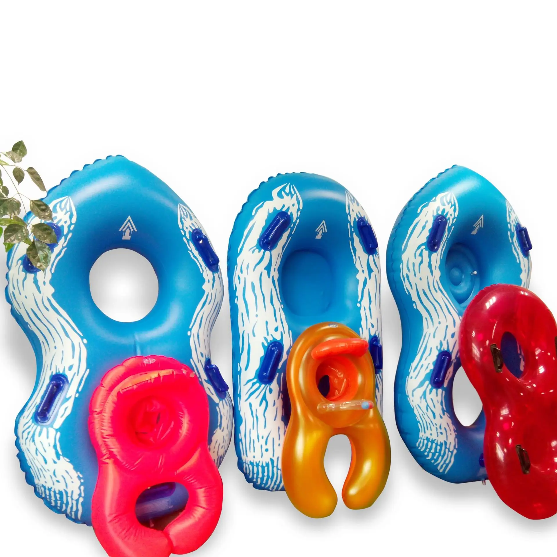 

Environmentally Friendly PVC Thick Inflatable Double Water Skiing Circle, Inflatable Top Grade Single Swimming Circle