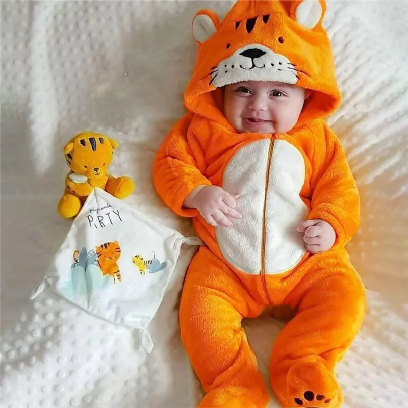 

Baby Clothing Boy girls Clothes Cotton Newborn toddler rompers cute Tiger Infant Winter Warm Jumpsuit Kids Costume