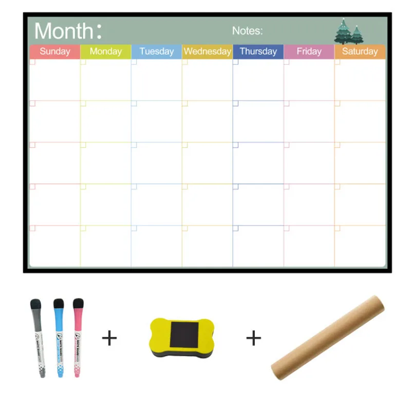 A3 Whiteboard Monthly Planner Message Board for School