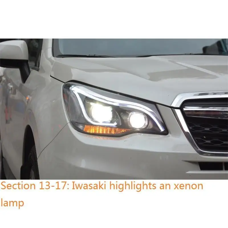 MODEL B Авто дневные ходовые огни для укладки волос Assessoires Led Поворотники боковые фары автомобиля задние фонари в сборе, 13, 14, 15, 16, 17, для Subaru Forester - Цвет: MODEL B