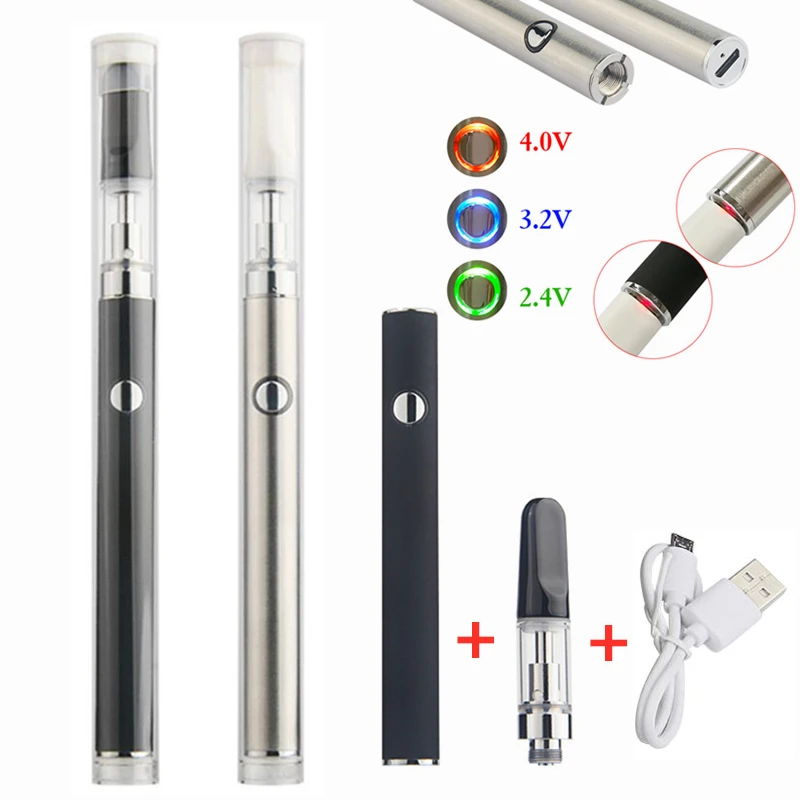 

1Pcs Preheat VV CBD Vape Pen Mod + Ceramic Cartridge + USB Charger Electronic Cigarette Variable Voltage Vaporizer Vapes Kit