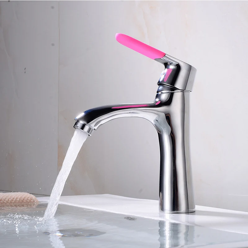 

Total Copper Electroplating Single-Hole Basin Faucet Cold-Hot Mixing Faucet Platform Lower Basin Faucet