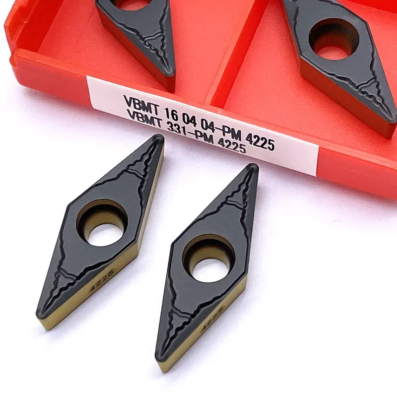 

10PCS VBMT160404/08 PM 4225 Turning inserts Carbide inserts CNC turning tools Cutting and milling tools