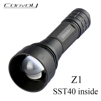 

Convoy Z1 with SST40 Led Zoomable Flashlight High Power Linterna Led Flashlight Hand Flash Light Zoom Lamp 21700 18650 Lantern