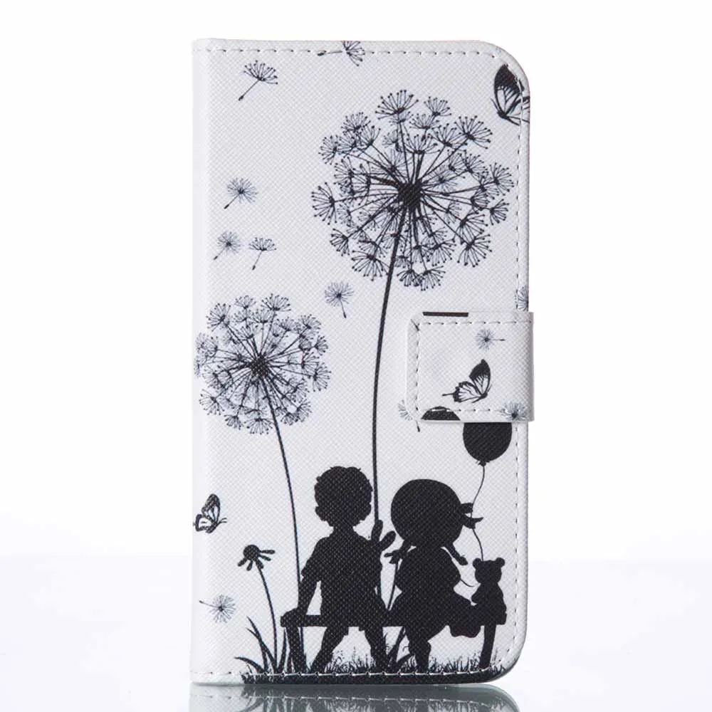 Couple Dandelion Кожаный чехол-портмоне с откидной крышкой чехол для sony Xperia Z3 Z4 Z5 мини M4 M2 M5 E5 E6 XZ XZ1 компактный XA XA2 C6 L1 L2 чехол для телефона Coque B300 - Цвет: Couple Dandelion