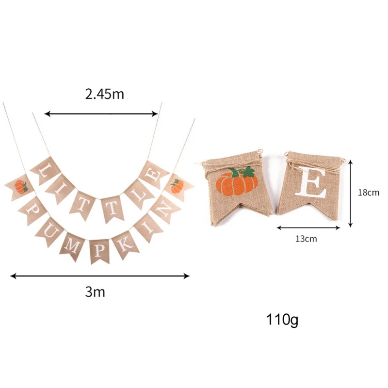 Маленькая тыква баннер с тыквенным узором для внутреннего/наружного сбора урожая хэллоуин украшения на День благодарения праздничные принадлежности