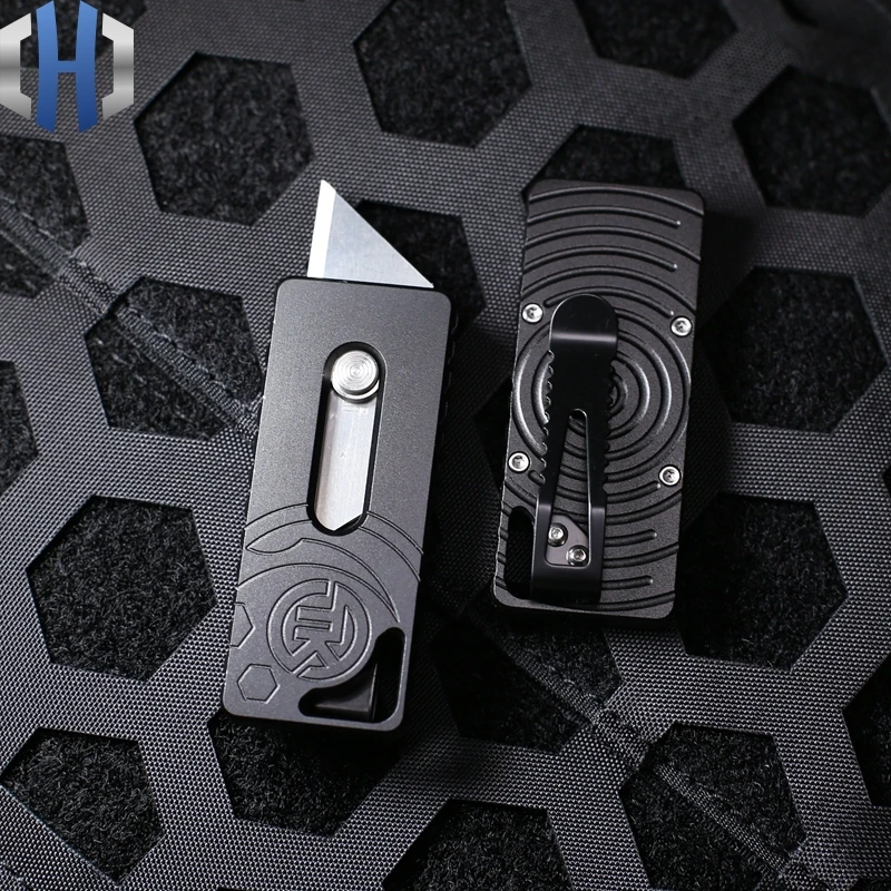 Two Step Paper Cutter Outdoor Field Survival Tool Knife Cut Open Express EDC Pocket Knife