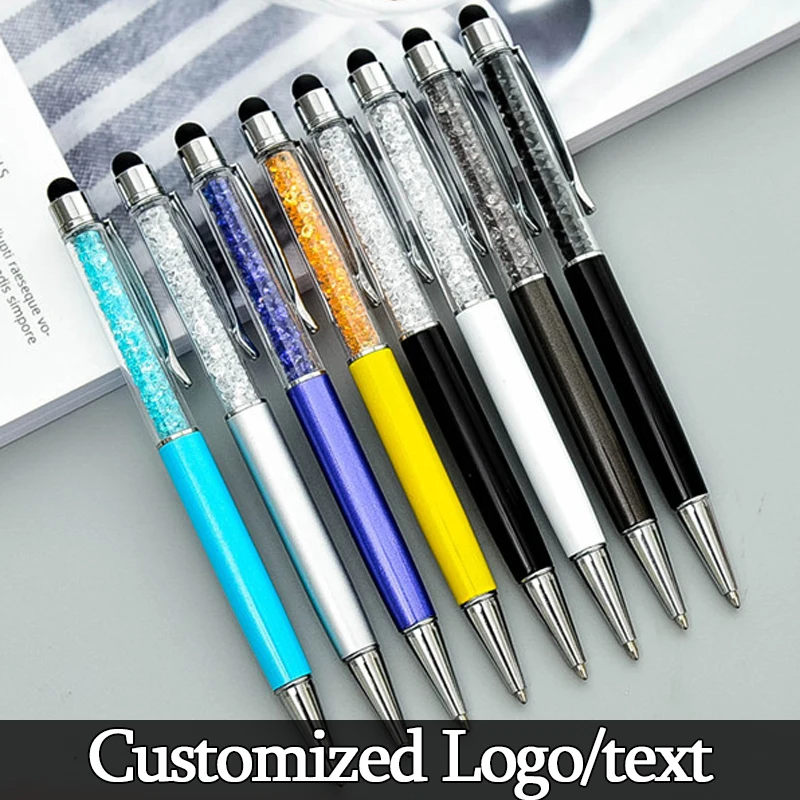 

Beautifully Crystal Ballpoint Pen Fashion Creative Stylus Touch Pen for Writing Stationery Office & School Customized Logo gift