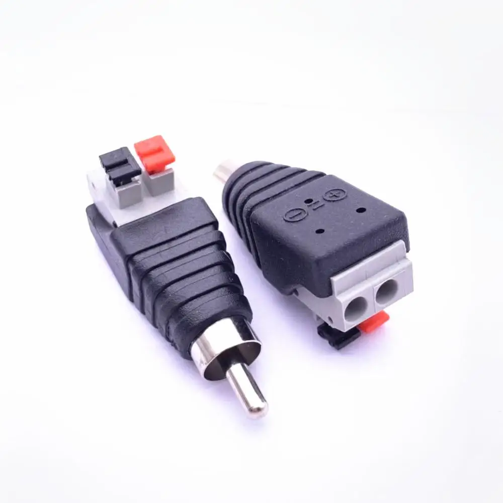 

good Video AV Balun RCA Male/Female to AV Screw welding-Free Terminal Stereo Jack 3.5mm male 4pin Terminal Block Plug connector