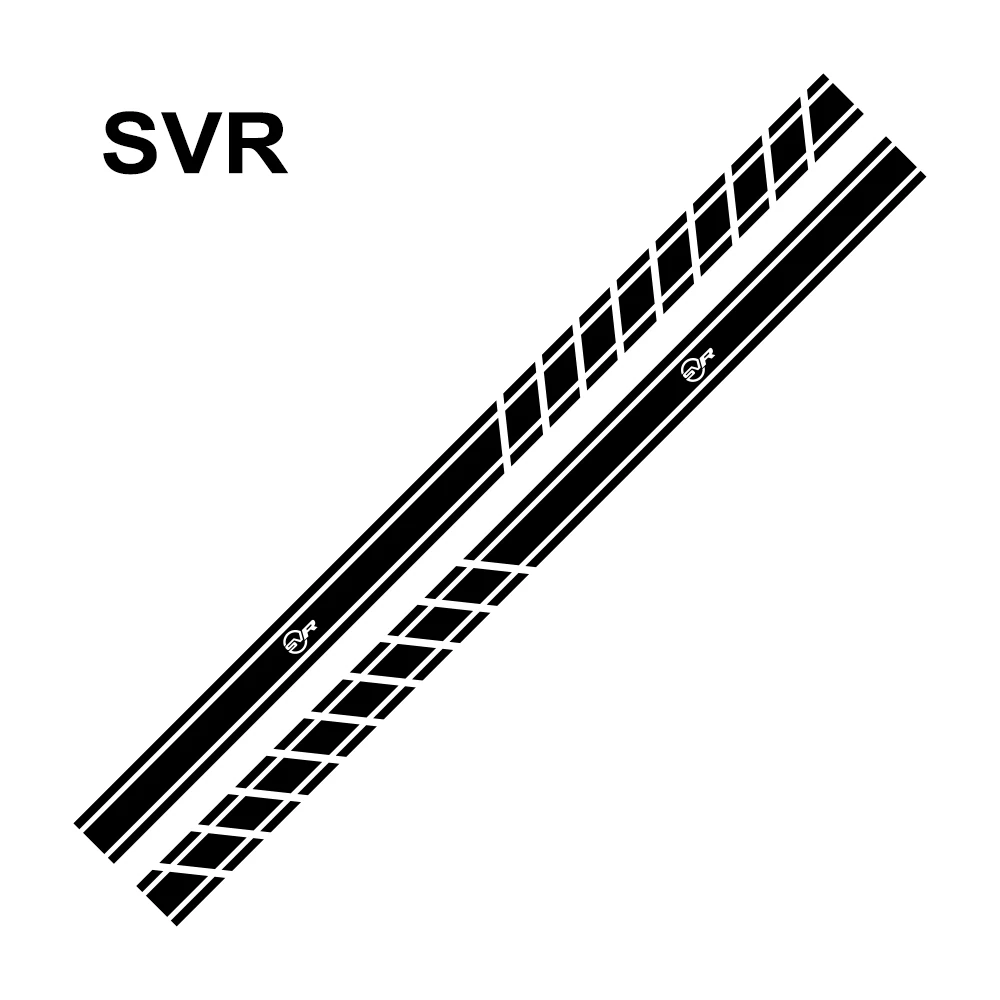 2 шт., автомобильные дверные боковые юбки, ПВХ наклейки для Land Rover Discovery 3 4 2 Freelander, Evoque Velar, автогиографический SVR, автомобильные аксессуары - Название цвета: For SVR