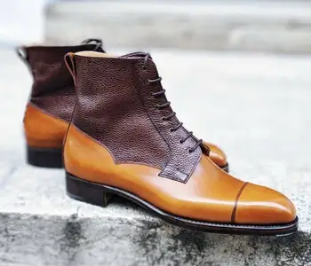 

High Quality New Fashion Men Pu Leather Lace-up Boots Male Casual Classic Trendy Vinage Martin Boots Zapatos De Hombre TV494