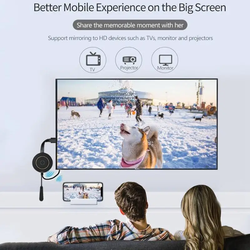 Fluxo de Mídia hd sem Fio Hdmi Wi-fi Display Receptor Hdtv Dongle Espelho Tela tv Vara Miracast Airplay Dlna Google Casa 5g 4 k - Image 6