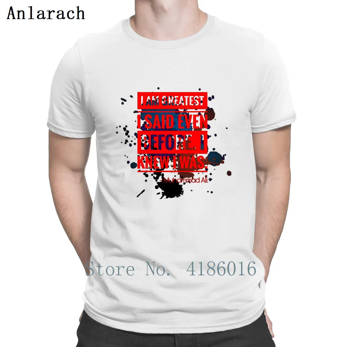 

I Am Greatest Muhammad Ali T Shirt Original Tee Shirt Summer Print O-Neck Famous Standard Humor Shirt