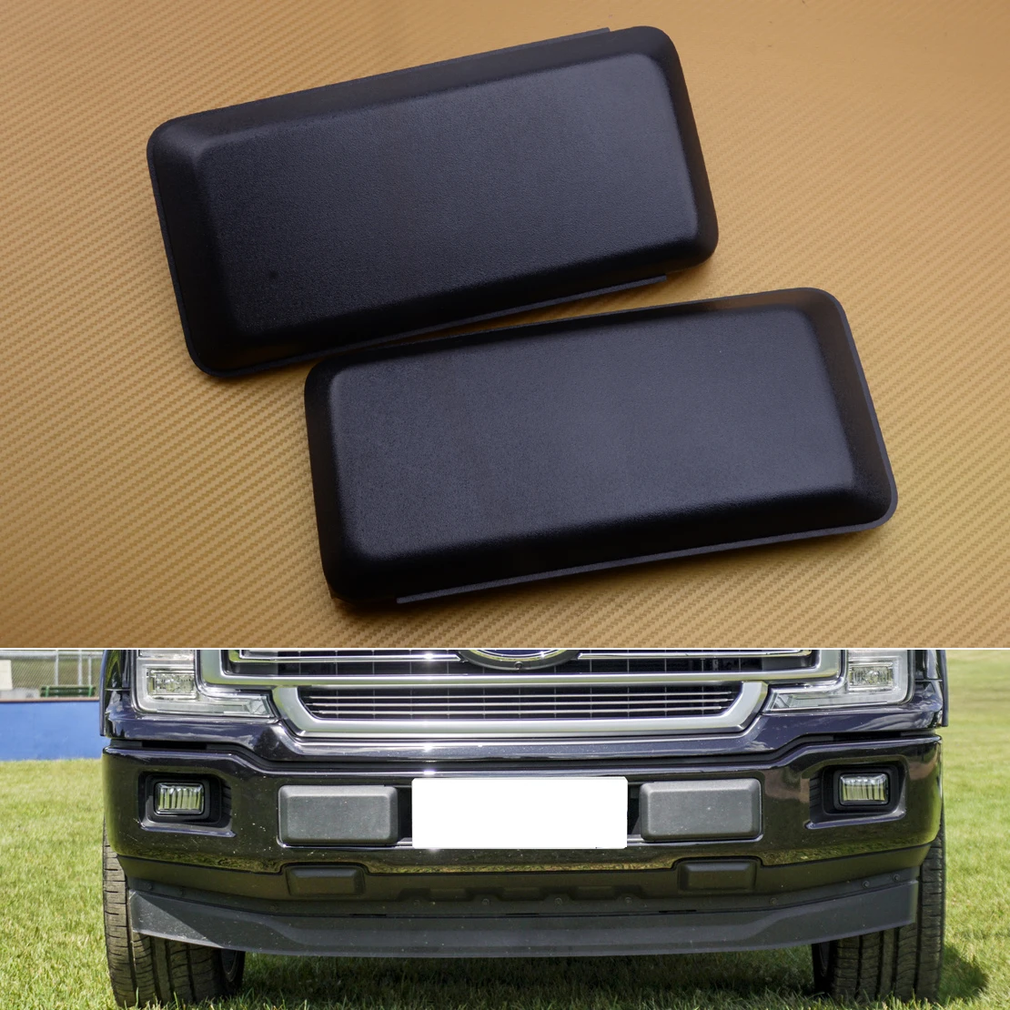 1Pair JL3Z-17E810-AB Front Bumper Guards Inserts Pads End Caps Cover Bracket JL3Z-17E811-AB Fit for Ford F150 2018 2019 2020 | Автомобили