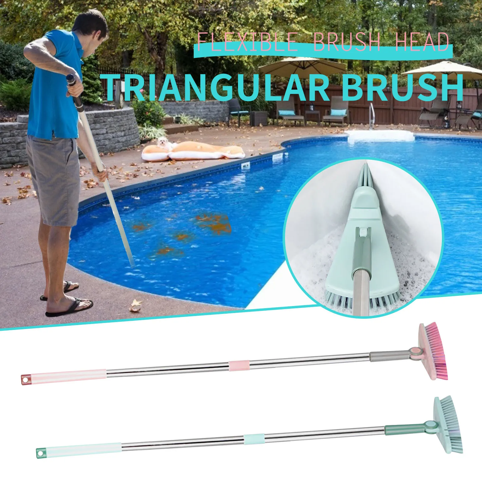 Triangle Floor Brush Household Crevice Brush Handheld Toilet - Temu