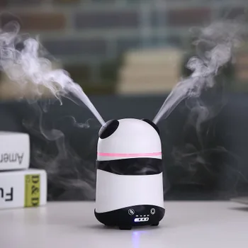 

Mini Cartoon Panda Aroma Diffuser Essential Oil Air Humidifier with 2 Mist Outlet Led Light Ultrasonic Aromatherapy Diffuser
