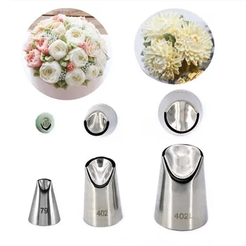 

3pcs #79#40#402L Chrysanthemum Nozzles For Decorating Cake Tulip Pastry Nozzle Succulents Icing Piping Tips Bakeware Pastry Tool