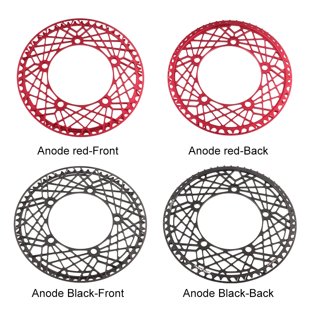 BOLANY 130 BCD BMX Folding Bike Chainwheel CNC AL Hollow Design Ultralight Chain Wheel 53T 56T Rainbow Plating Chainring