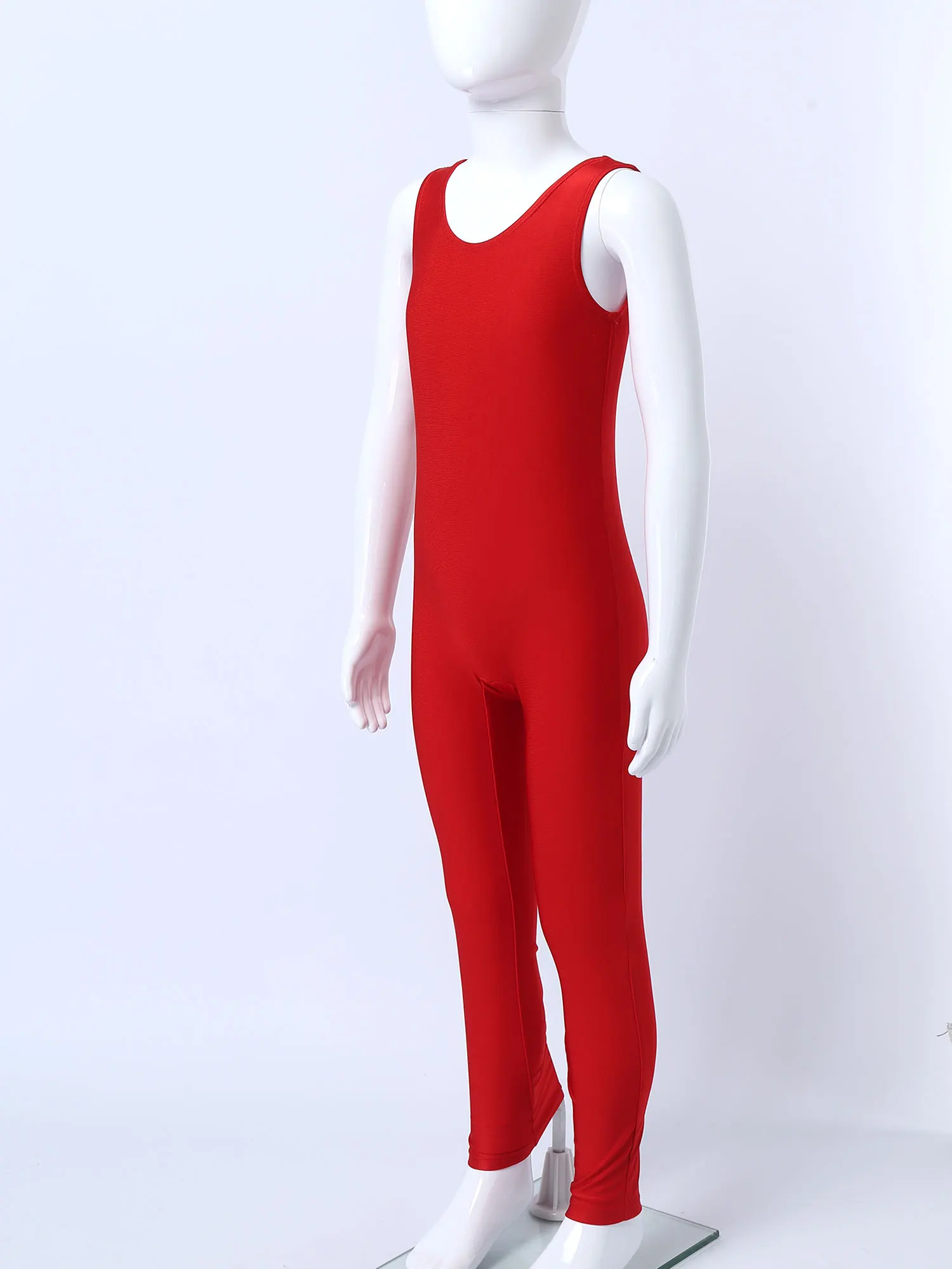 Kids Sleeveless Full Body Ballet Leotard Skin Tight Gymnastics Jumpsuits Bodysuit Dancing Costume Girls Dancewear