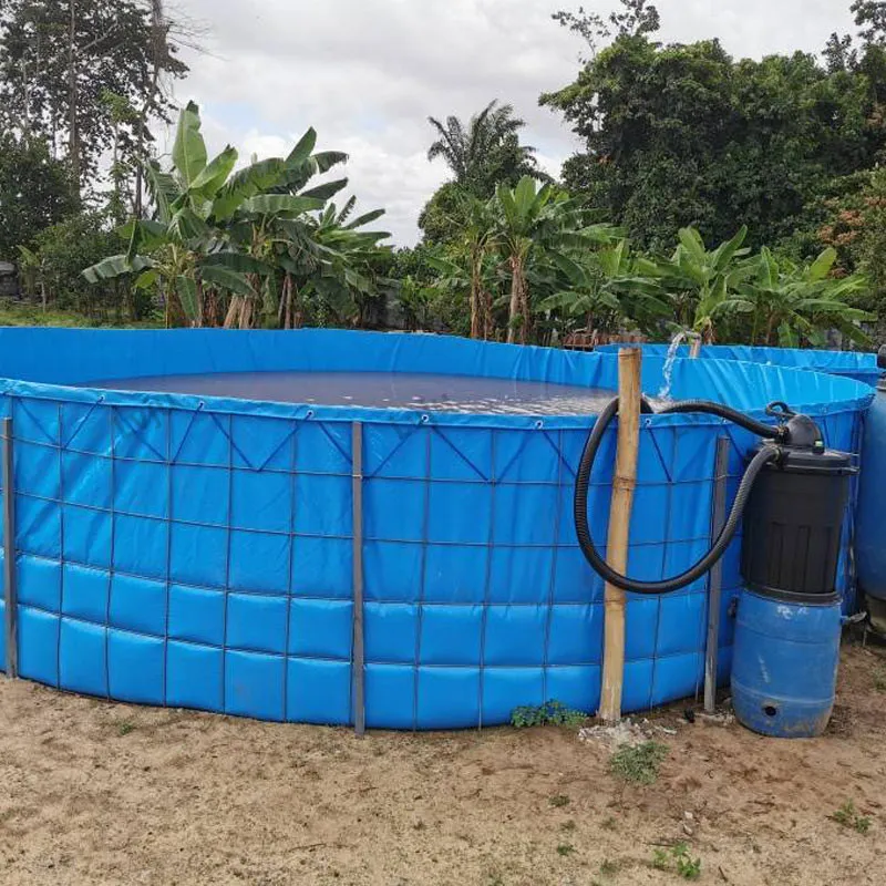 Lvju Biofloc Tarpaulin Fish Tank Size Pvc Tarpaulin Tank Round Fish Farming Pond