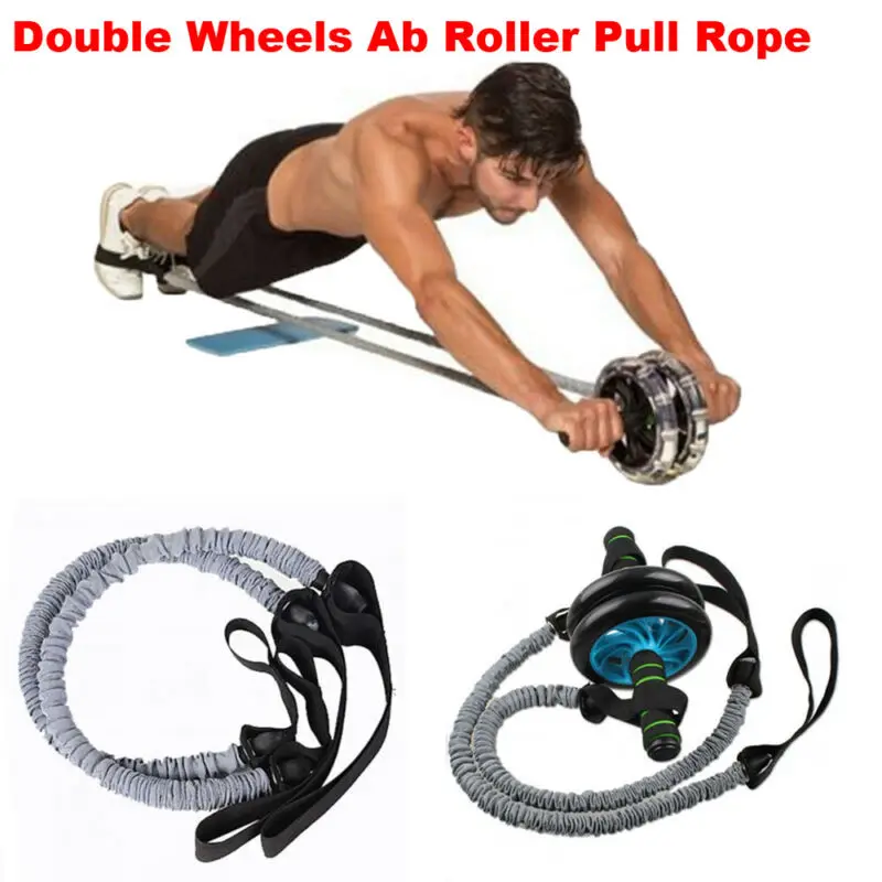

Ab Rollers Abdominal Pull Rope Latex Fitness Exercise Stretch Pull Ropes Abdominal Wheel Double Wheels Ab Roller Pull Rope 2020