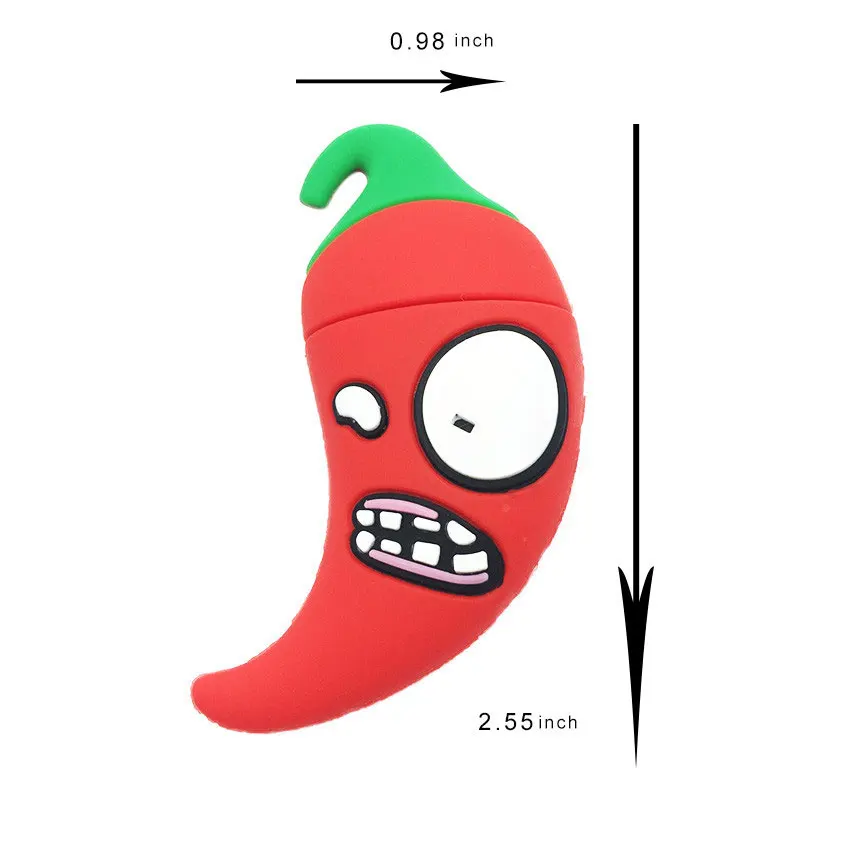 USB Flash Drive 128gb cartoon Funny Vegetable Chili 4GB 8GB usb 2.0 32GB 64GB Portable pendrive 16GB Memory Stick Pen Drive Gift