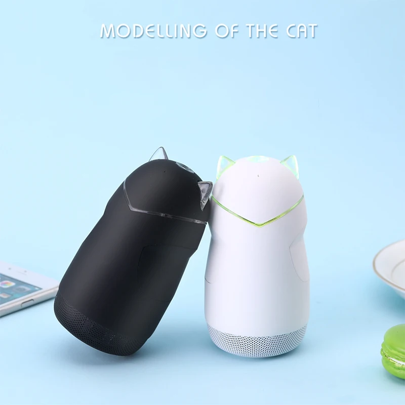 Мультяшный Bluetooth беспроводной динамик, мини портативный Bluetooth динамик, светодиодный цветной светильник, сабвуфер, беспроводной динамик для громкой связи