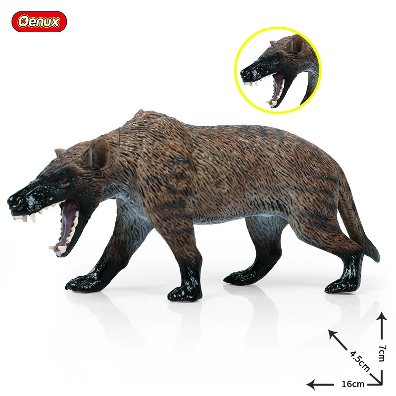 

Оригинальные фигурки Oenux в виде диких животных, волк, Канис дирус, 16x4,5 см, модель однотонных животных, модели, игрушки, фигурки героев, хороший подарок для детей
