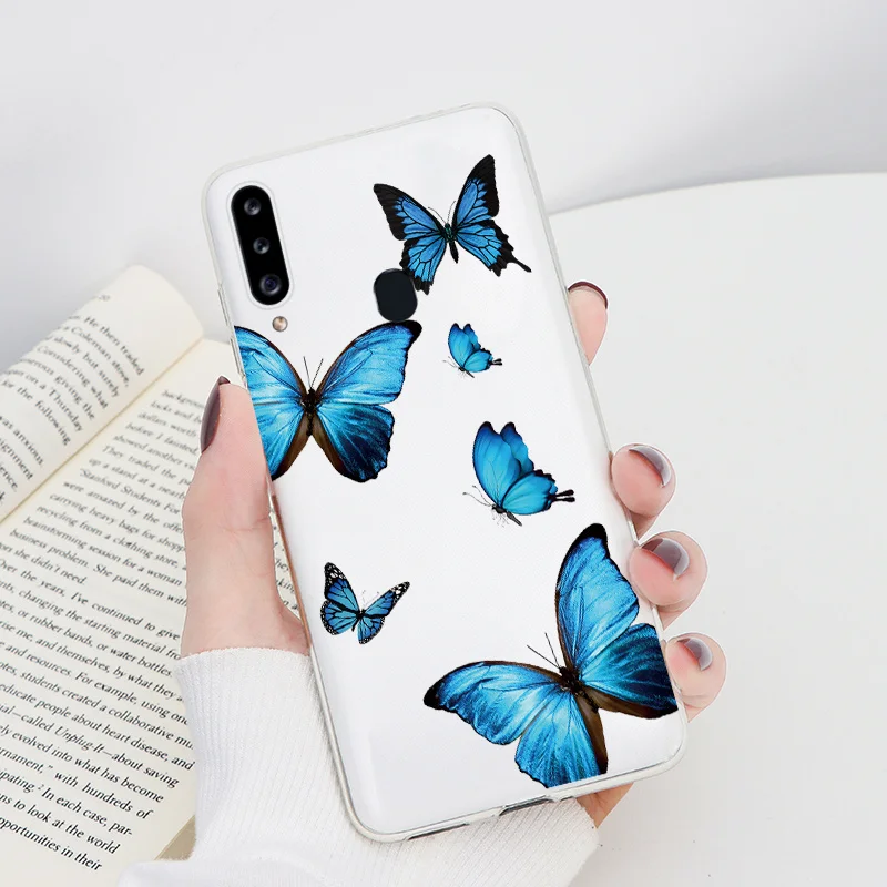 silicone case samsung Case On For Samsung Galaxy A20S Capa 6.5" Soft Silicone Clear Leopard Flower Shell For Samsung a20s a 20s A 20 S SM-A207F Fundas silicone cover with s pen Cases For Samsung