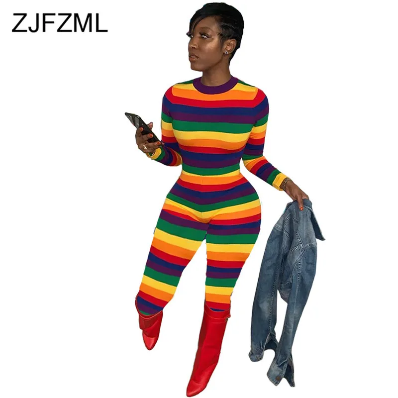 Радужные с перекрестными полосками сексуальные цельные боди для женщин круглым