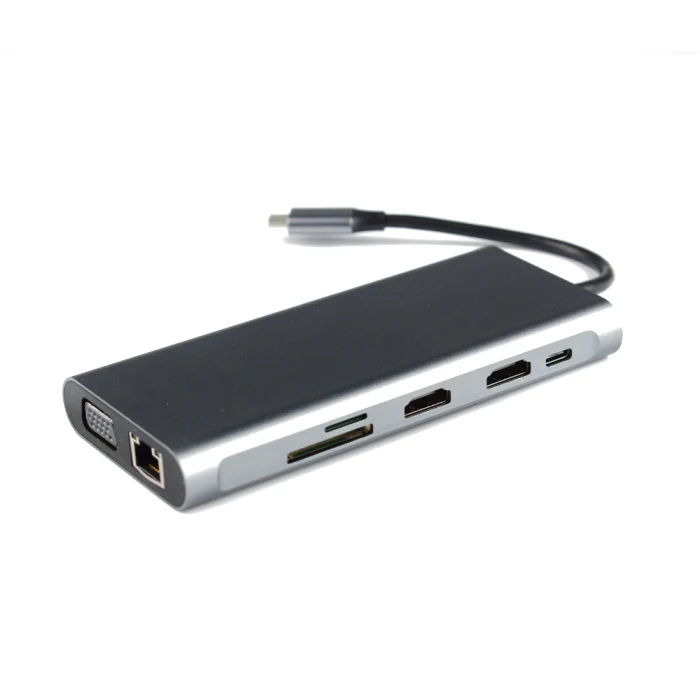 USB C концентратор ноутбук док-станция Тип C адаптер многофункциональный для Windows компьютер VH99