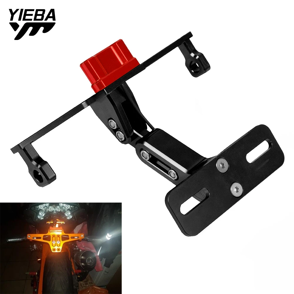 

Motorcycle Adjustable Angle Rear License Plate Mount Holder ligth For HONDA cb500x CB 500 X nmax xmax 125 TMAX 530 cb650F Z800