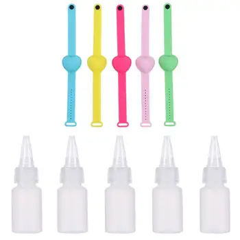 

10PC Breathable Soft Silicone Wearable Sanitizer Dispenser Hand Sanitizer Bracelet Lotion Wristband for Kids Outdoor Man Woman