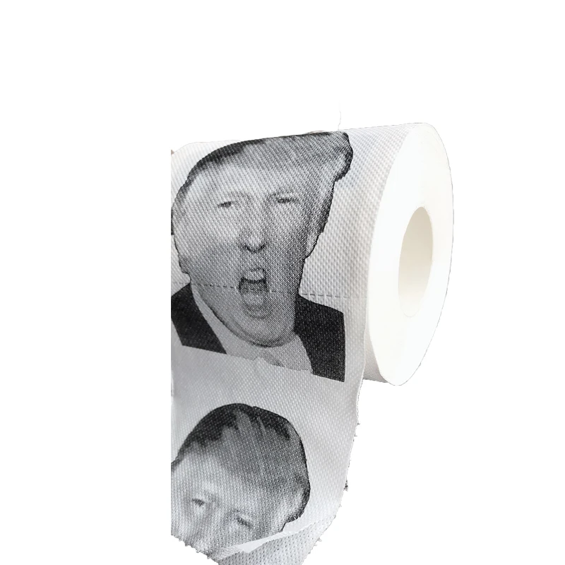 Paper Tissue Toilet Roll Paper Joke Fun Paper Tissue Gag Gift Prank Joke Creative Bathroom Funny Toilet Paper President Donald Trump Toilet