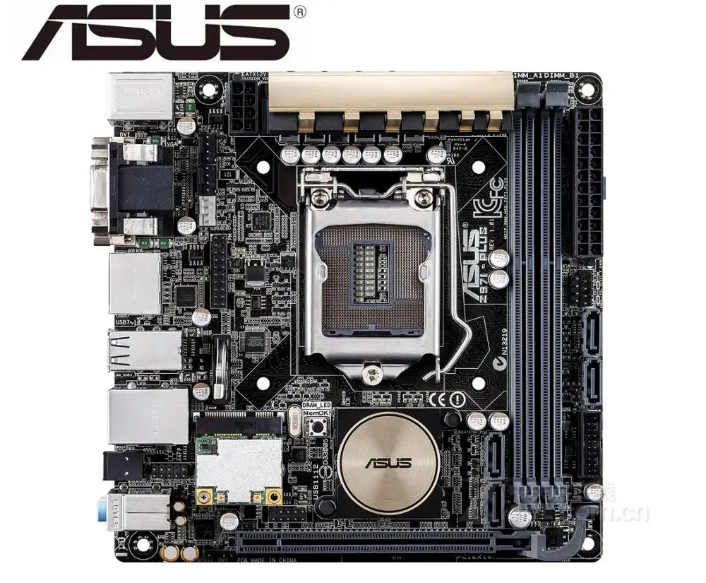 Материнская плата Asus Z97I PLUS используемая настольная материнская LGA 1150 DDR3 SATA3