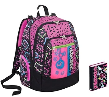 

Zaino scuola advanced SEVEN + DIARIO - SHIFT - INNOVATIVO sistema di regolazione spallacci in altezza - Nero Rosa - 30 LT -