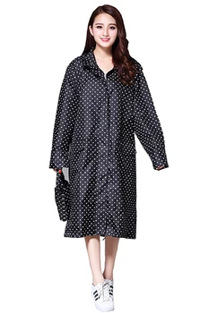 

Rain Coat Women Rain Jacket Women's Stylish Rain Poncho Waterproof Rain Coat with Hood Sleeves and Pocket Adults Rainwear CC50YY