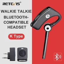Retevis – écouteurs sans fil Bluetooth, casque pour talkie walkie, doigt PTT, pour Kenwood Retevis Baofeng UV 5R UV 82 BF888S