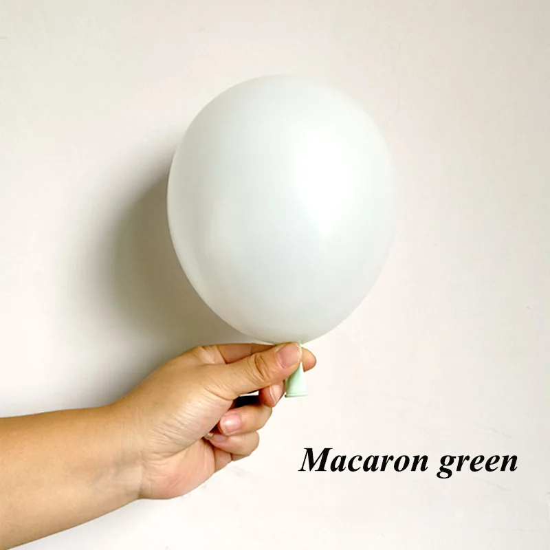 50pcs 5 inch Beige pink Latex Balloons Mini Gold Sapphire blue Party Globos Baby Shower Wedding Birthday Decorations kids Supply - Цвет: Macaron green