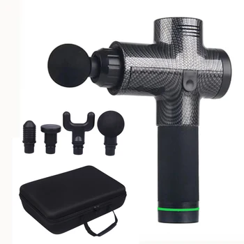 

Muscle Massage Gun Sport Therapy Massager Body Relaxation Pain Relief Slimming Shaping Massager 4 Heads With Bag