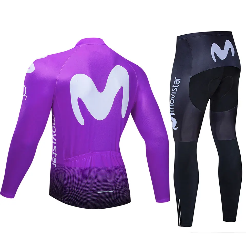 MOVISTAR майки для велоспорта Ropa Maillot Ciclismo с длинным рукавом Осень-зима, одежда для велоспорта, дышащая одежда, комбинезон, комплект