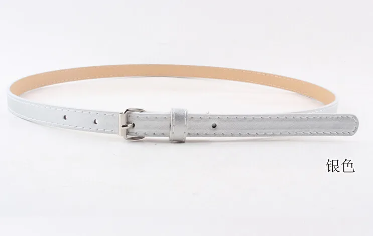 Fashion Women Thin Belt Solid Color PU Leather Korean Small Thin Belt Steel Pin Buckle Waistband Wild Female Belt New Hot YA - Цвет: L