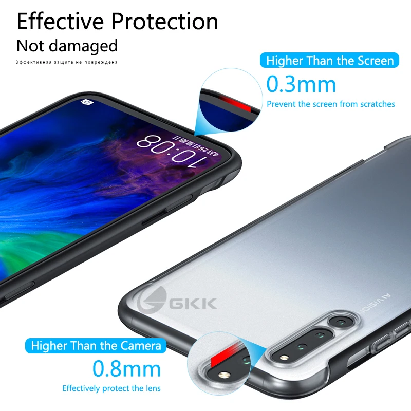Роскошный чехол GKK Slide для Huawei Honor Magic 2 прозрачный модный жесткий Ультратонкий