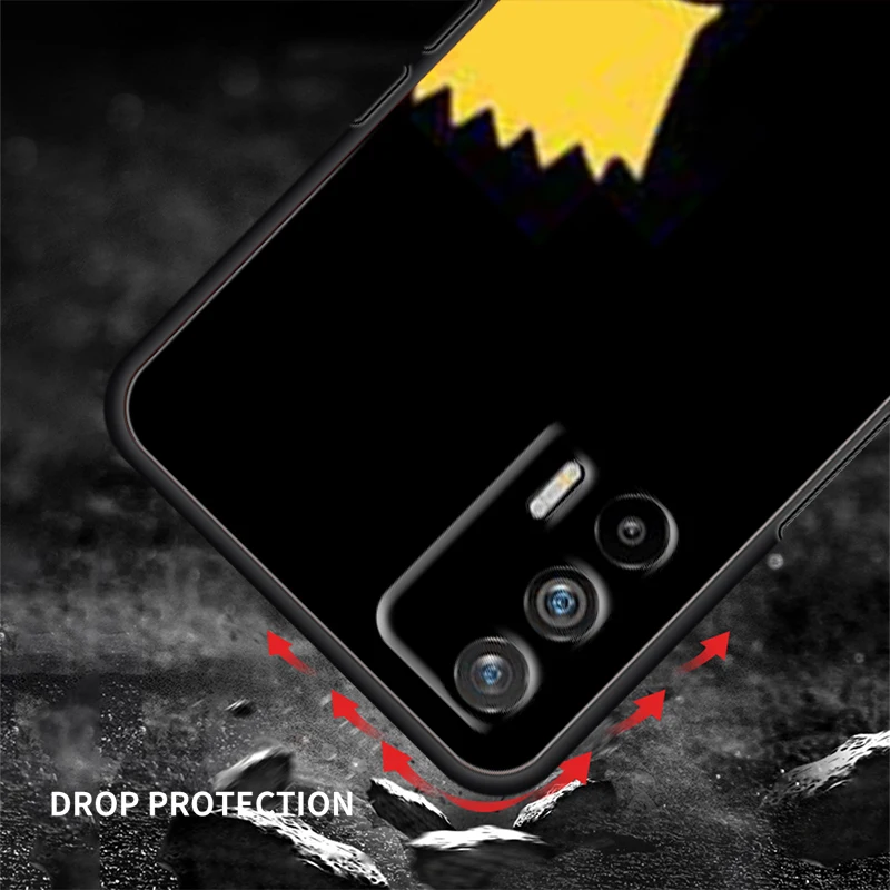 The Simpsons Happy Family For OPPO Realme GT Explorer Master Neo Flash Edition C21 C20 C15 C11 C3 Soft Black Phone Case