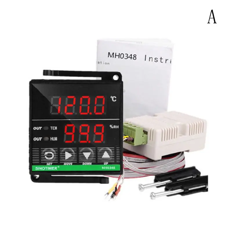 1AA801545-A Цифровой PID контроллер температуры и влажности 100-240 В 2 дисплея реле термостата X4YD - Цвет: 1AA801545-A
