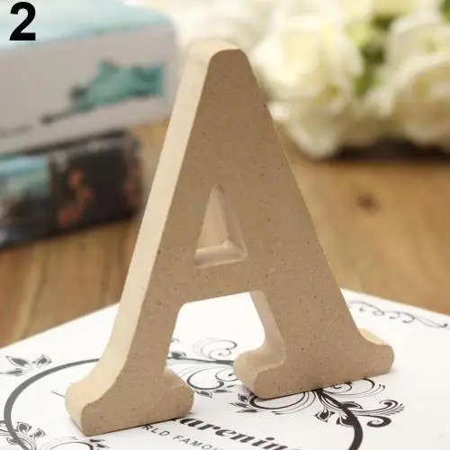 DIY отдельно стоящая A-Z деревянные буквы Алфавит Висячие свадебные вечерние украшения для дома для лоскутного скрапбукинга рукоделие - Цвет: A