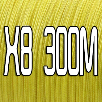 JOF, 9 прядей/8 прядей/4 прядей, 300 м, плетеная леска, супер прочная полиэтиленовая многонитевая леска, 0,14-0,70 мм, 18LB-119LB - Цвет: X8 Yellow