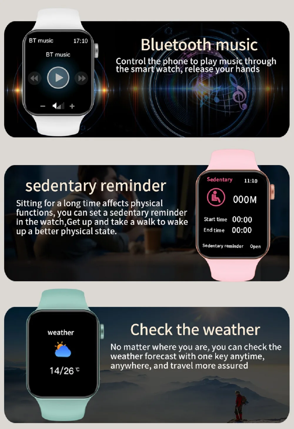 IWO T100 Plus Smart Watch Series 7 Heart Rate Monitor 2021 Smartwatch Men Women Fitness Tracker Bracelet For Android IOS Iphone