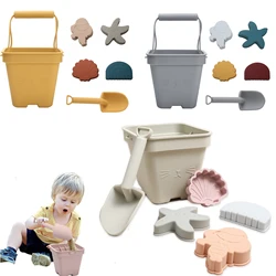 Jouets de plage en Silicone pour enfants, modèle Animal mignon en bord de mer, moules à sable, ensembles d'outils, jouet de bain pour bébé, jouet de natation pour enfants 