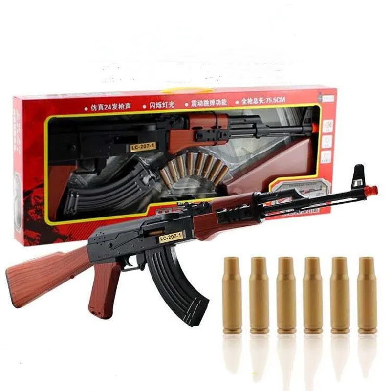 Пластиковый Электрический пистолет AK47 игрушечное оружие для игр на открытом